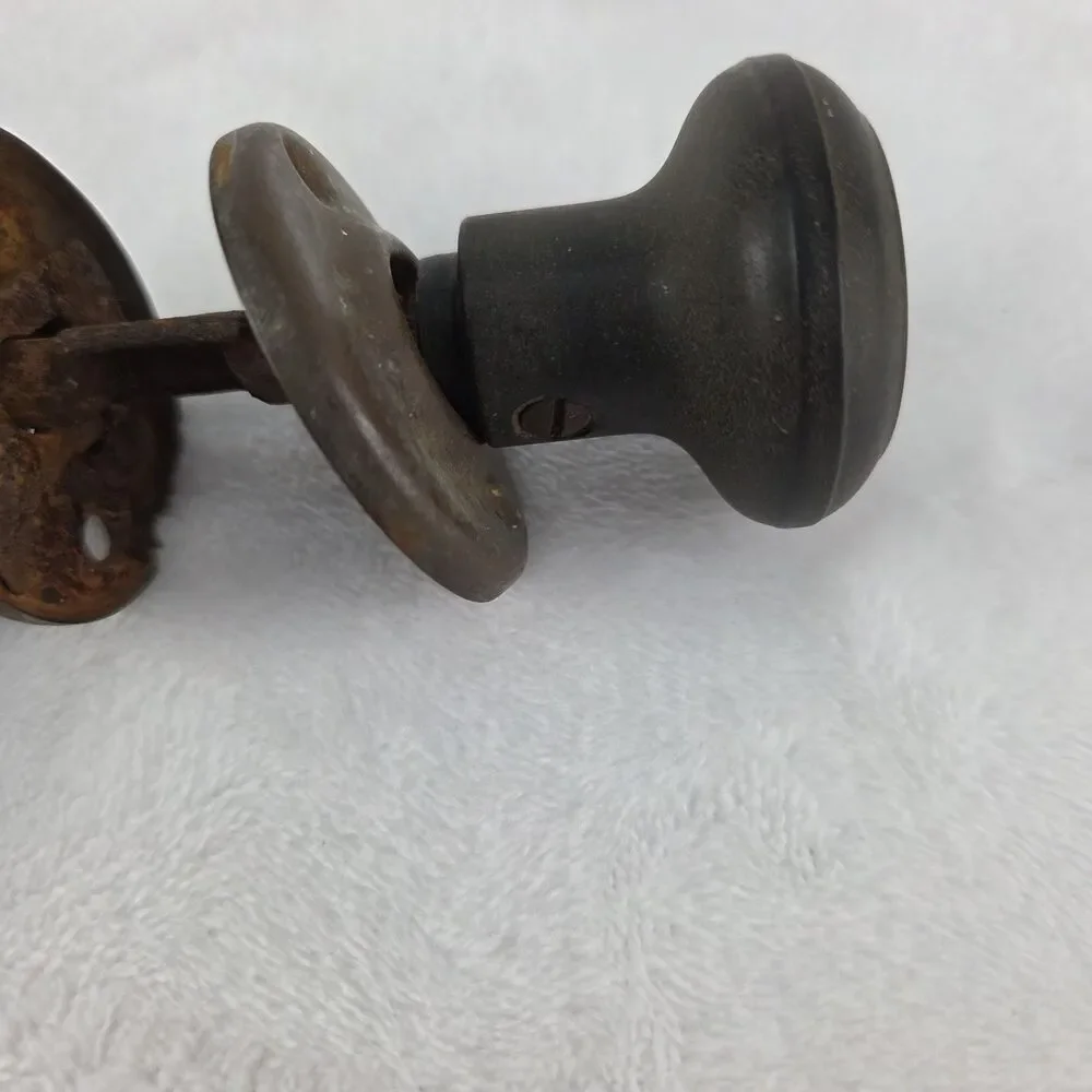 Vintage Bakelite Door Knob & Lever Lockset Black Architectural Hardware